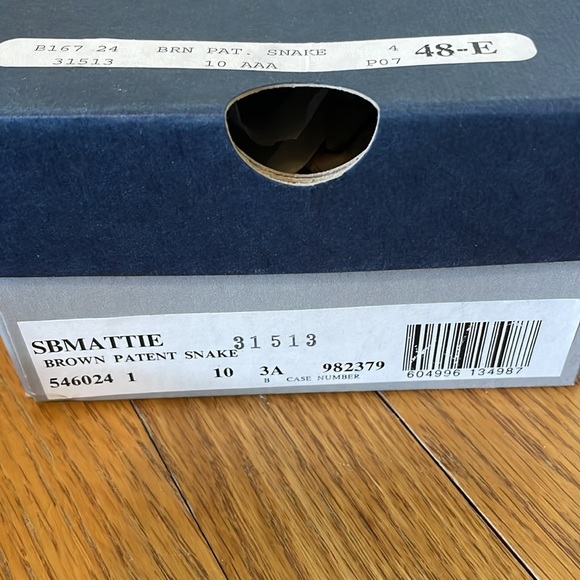 Vintage - SELBY Brown Patent Snake SIze 10 3A narrow women’s shoes - Picture 8 of 8